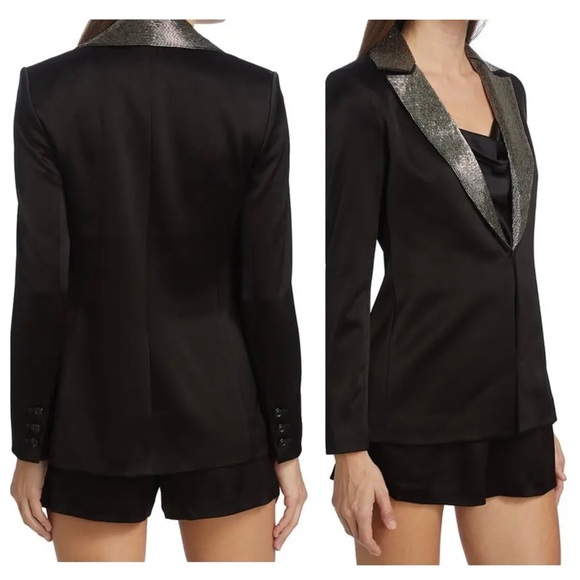 ALICE + OLIVIA Eve Embellished Norch Collar Blazer - Picture 6 of 11